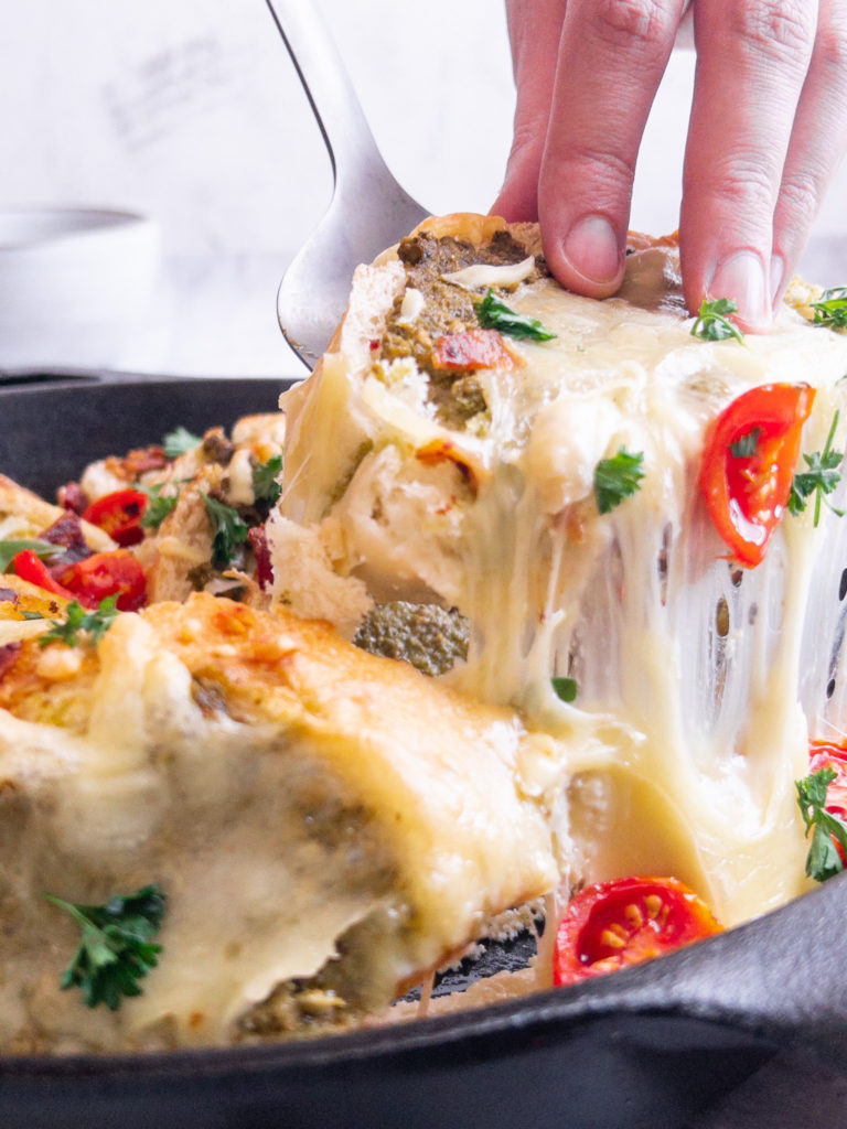 Stretchy grilled cheese