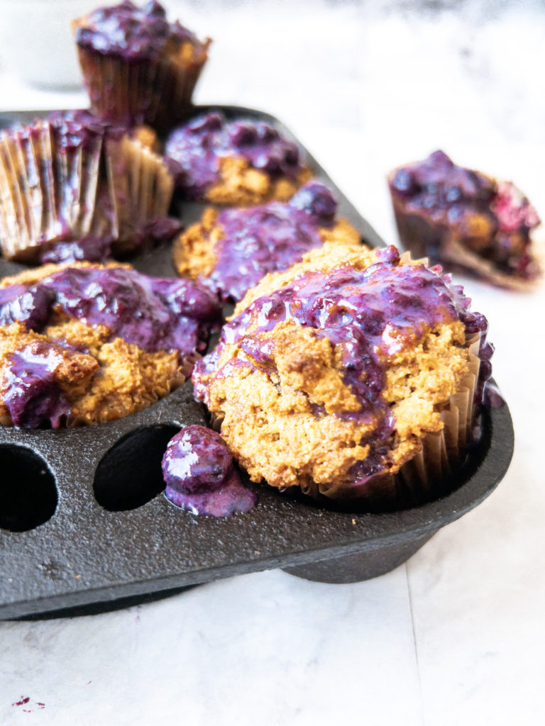 Almond flour muffins made without refined sugar. 