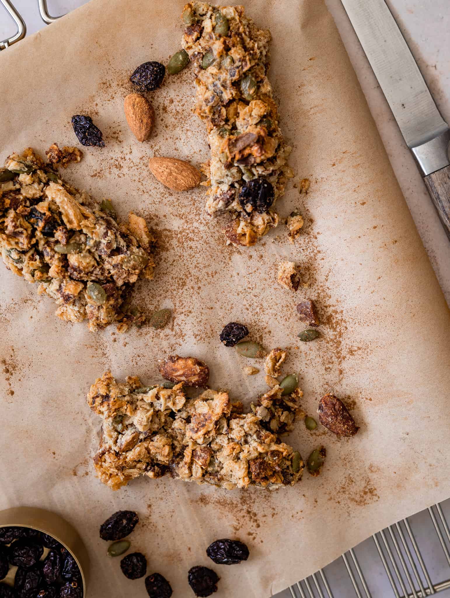 Granola bars made with sprouted oats