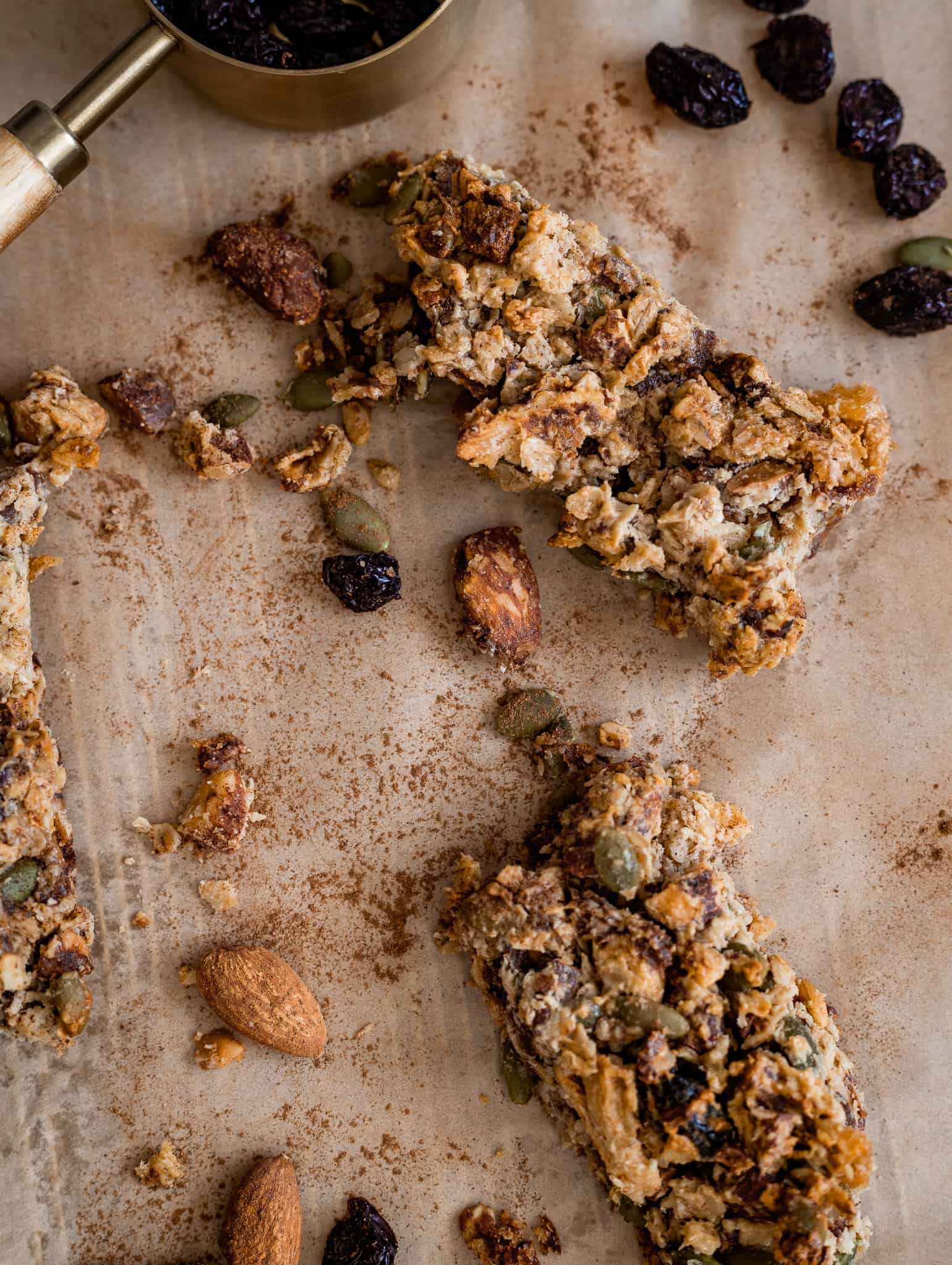 sprouted oat granola bars with properly prepared nuts