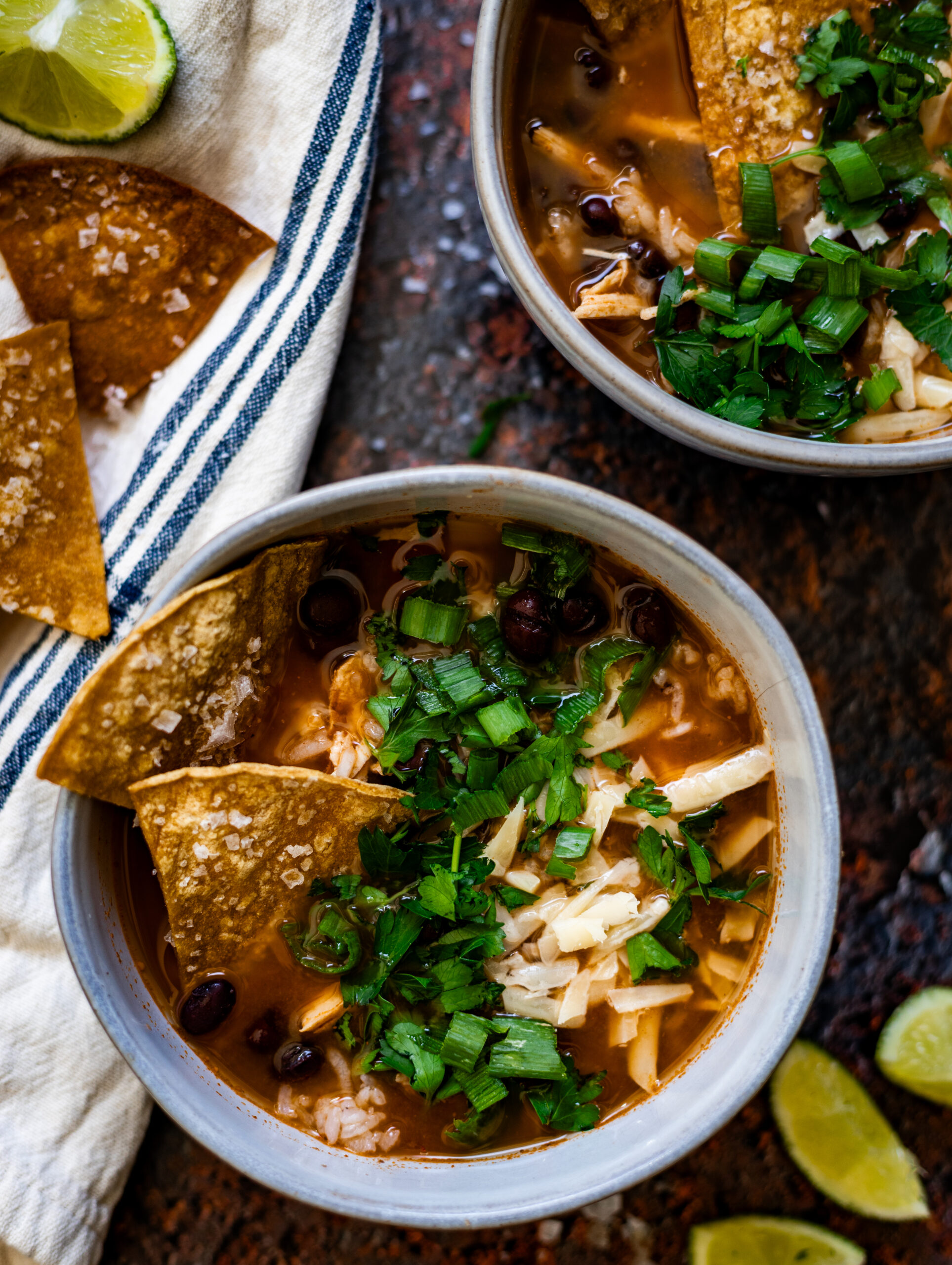 crockpot or instant pot chicken tortilla soup recipe