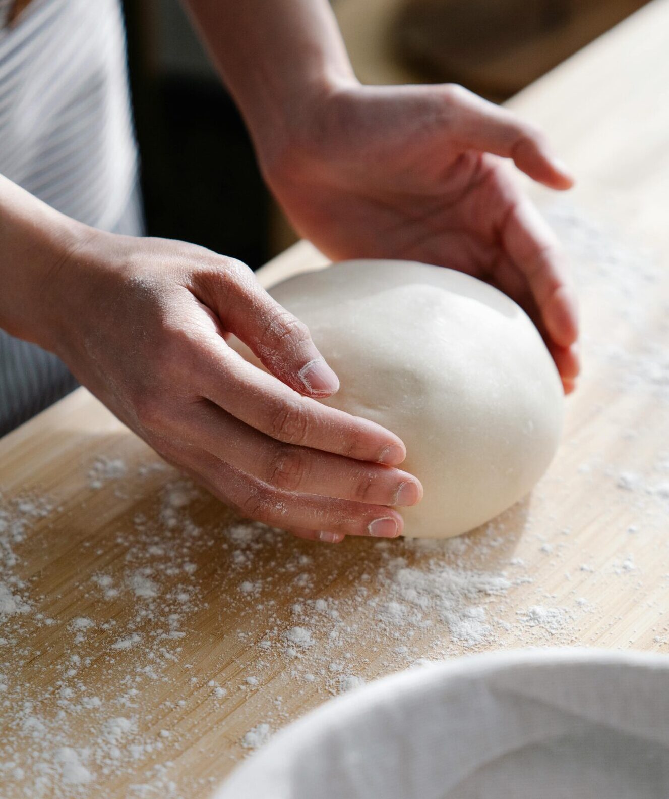 Shaping dough to bake same day sourdough bread