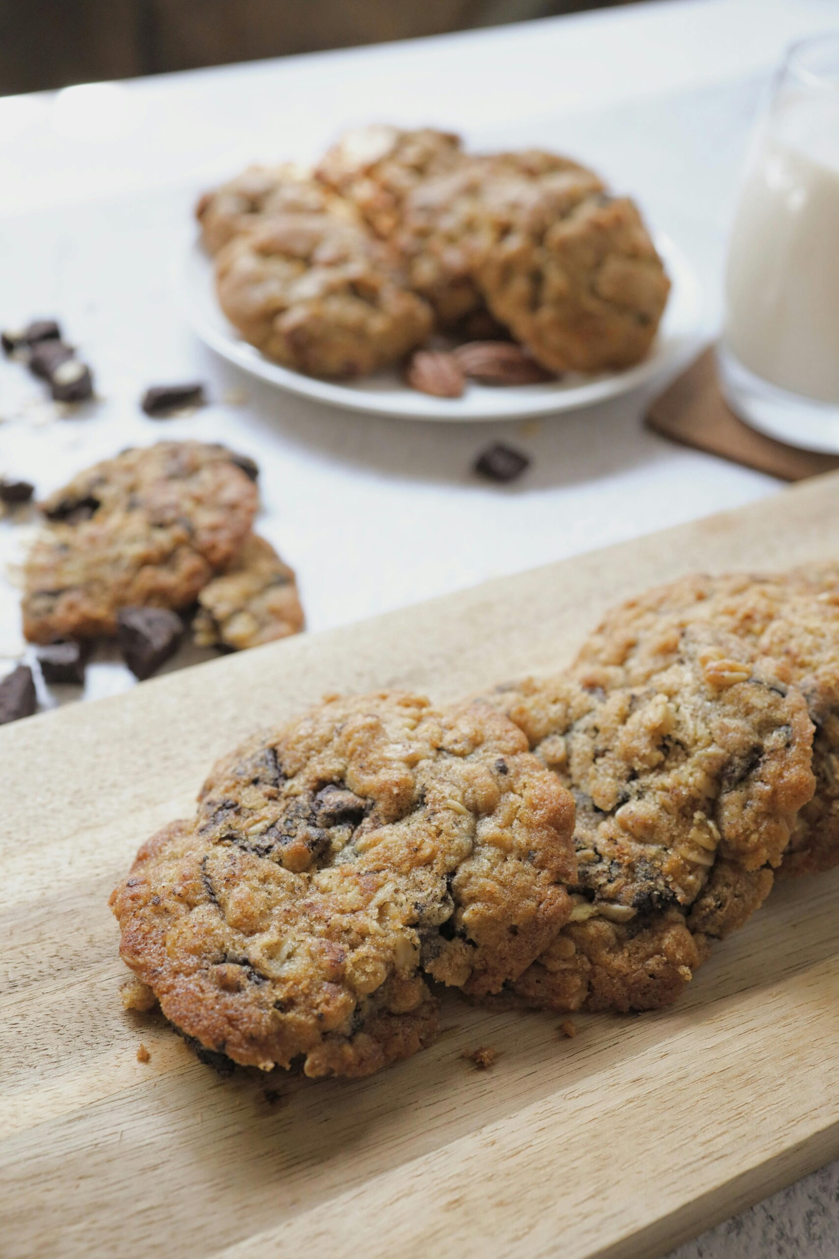 A tray of homemade sourdough cookies, a type of rustic sourdough baking