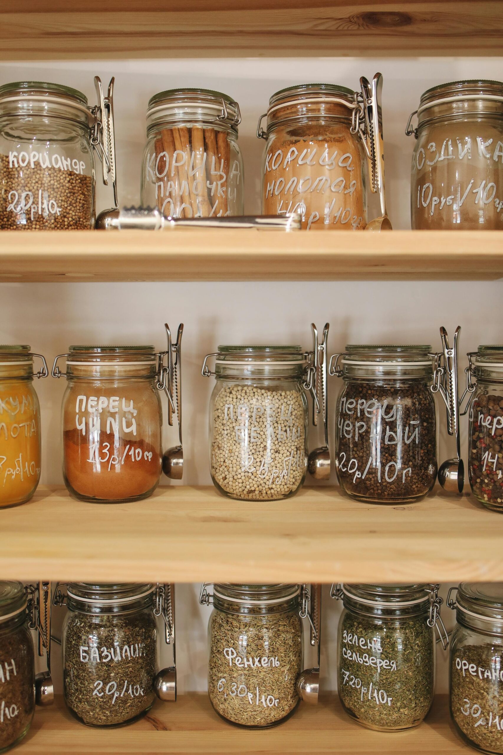 An organized homestead pantry showing how to organize a small homestead pantry efficiently and the best way to store home canned goods safely