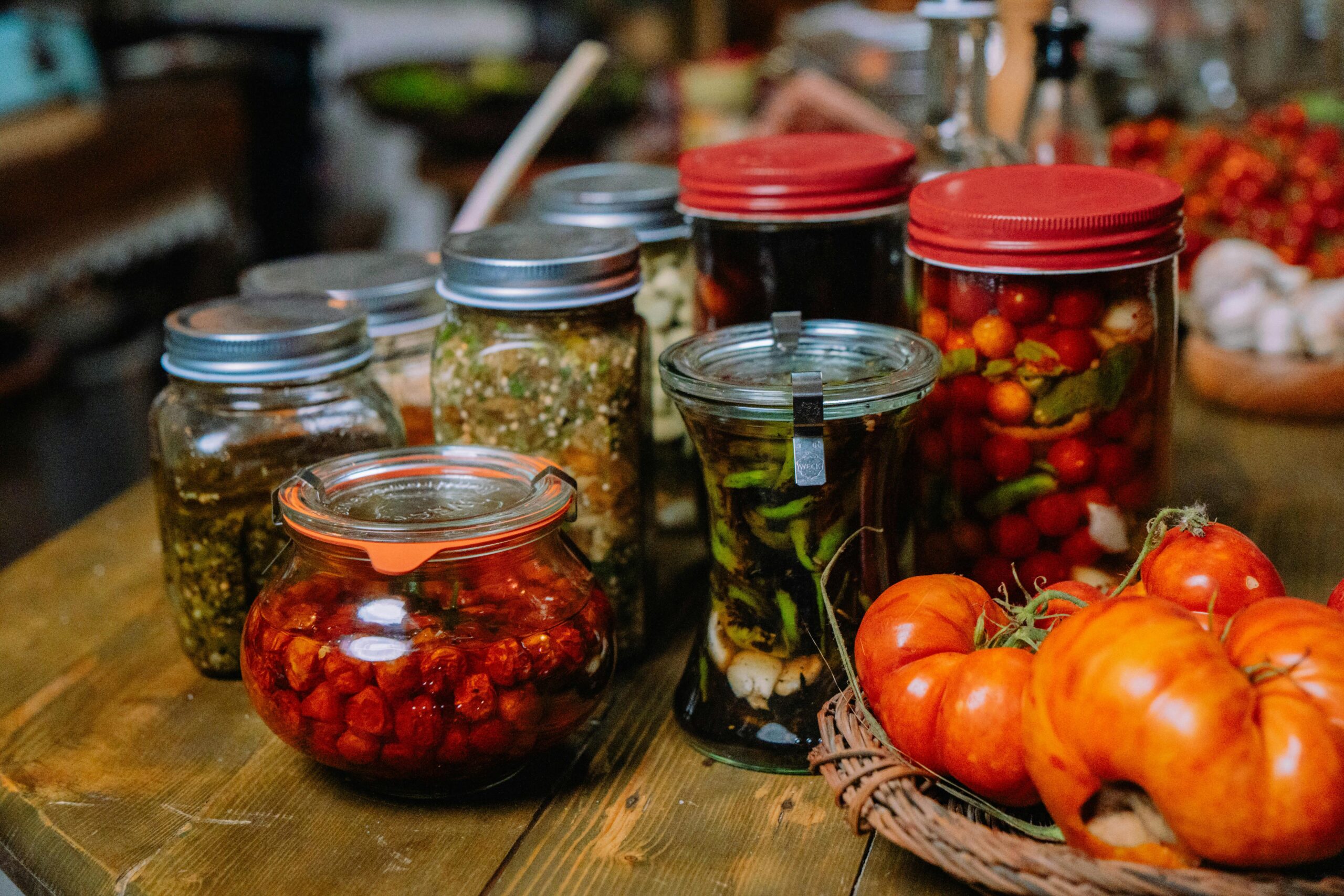 Pantry items on a counter for how to organize a homestead pantry and homestead pantry organization ideas