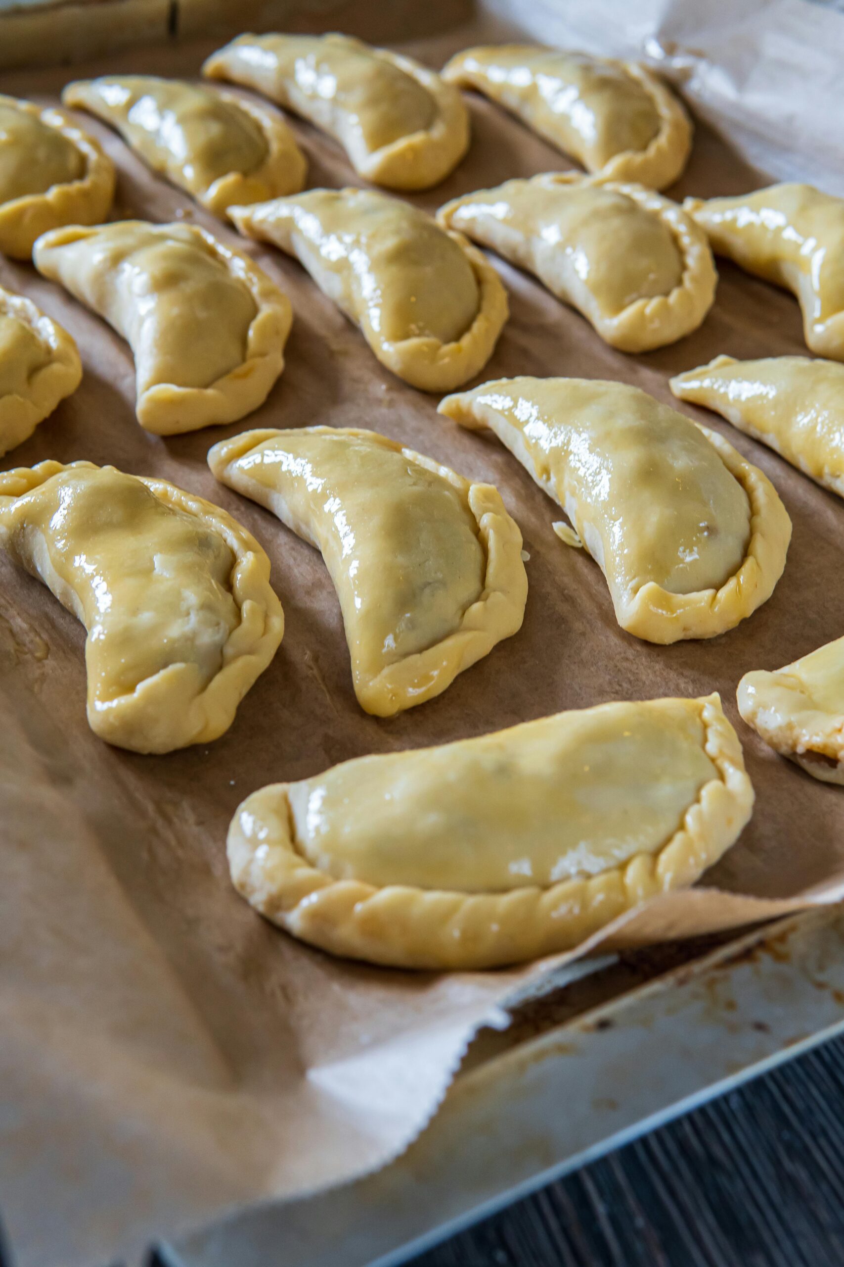 Easy sourdough pastry on a baking sheet showing how to use sourdough discard
