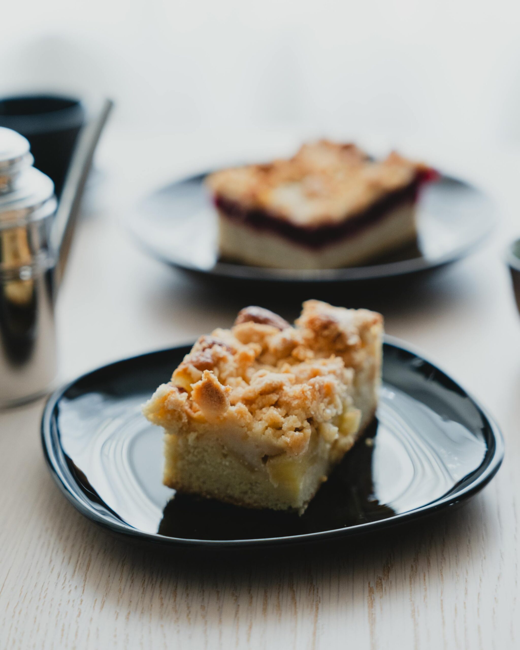 A plate of coffee cake with sourdough starter for sourdough discard recipes
