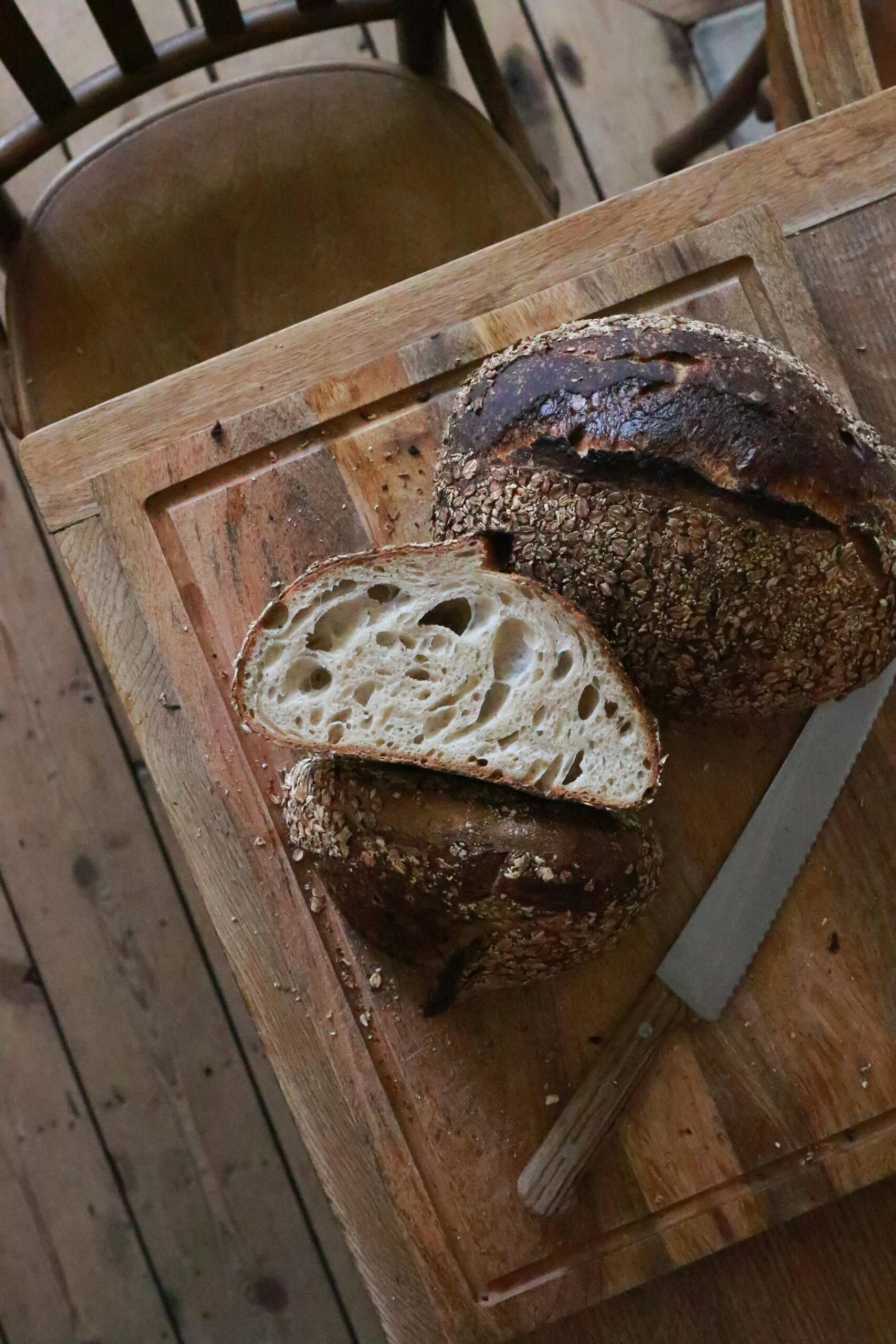 Wild yeast sourdough bread showing how to make wild yeast bread