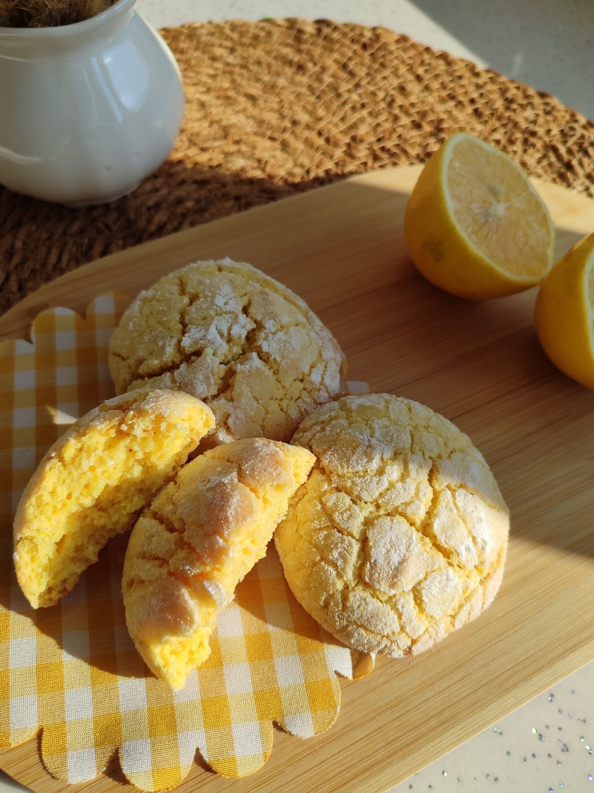 sourdough lemon cookies in an easy sourdough lemon cookies recipe