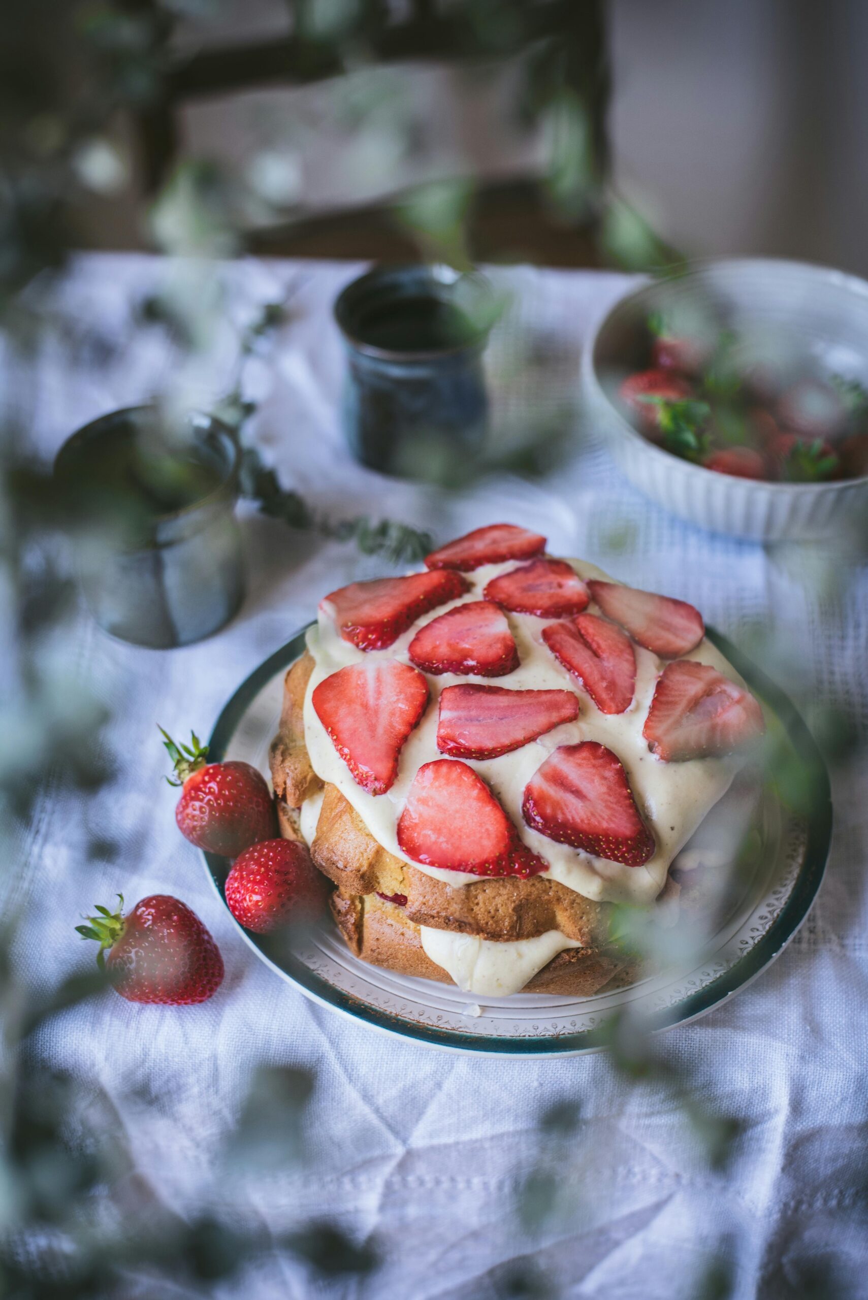 Homemade strawberry shortcake showing how to make sourdough strawberry shortcake