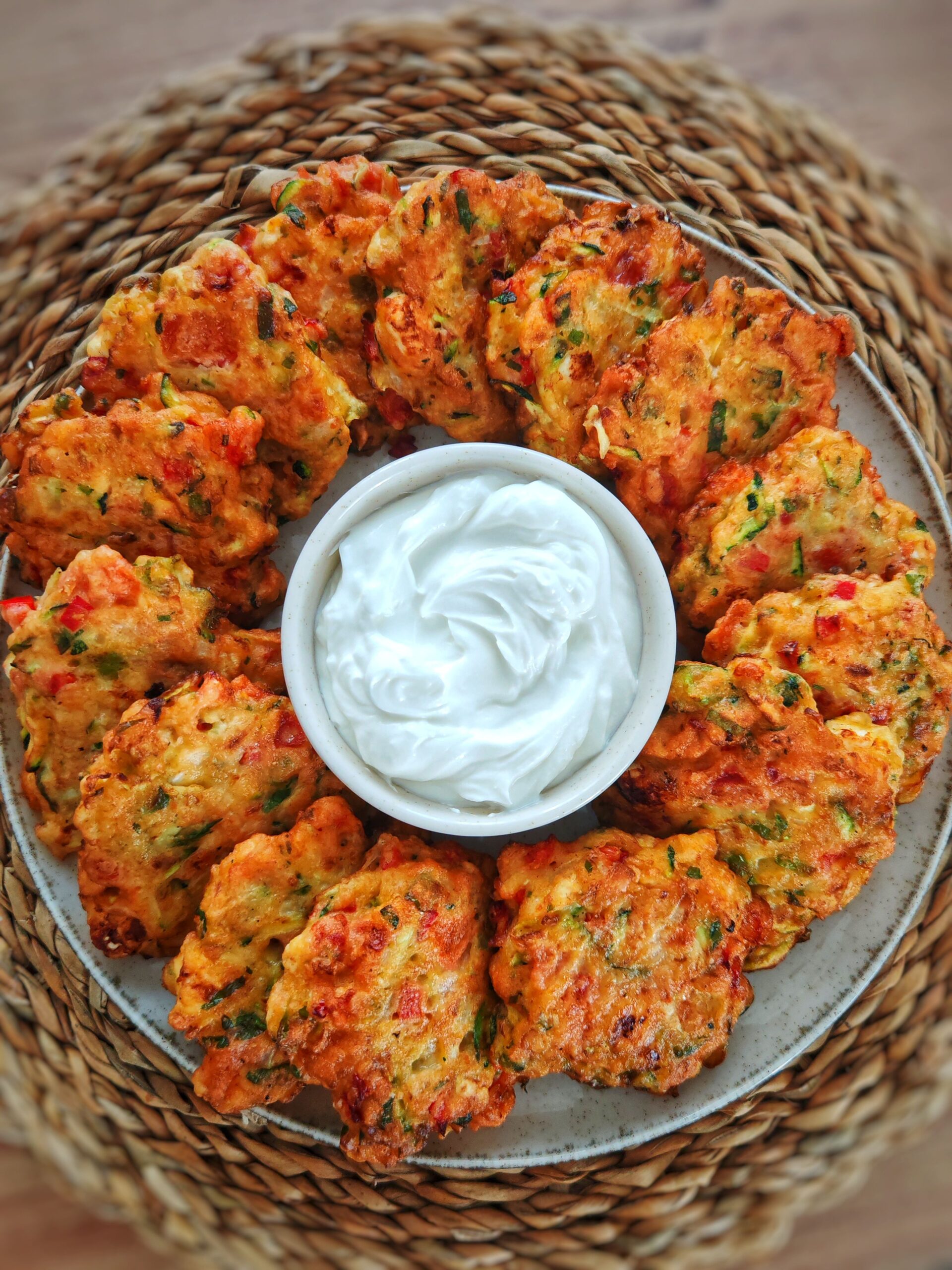 homemade zucchini fritters with dip for zucchini recipes